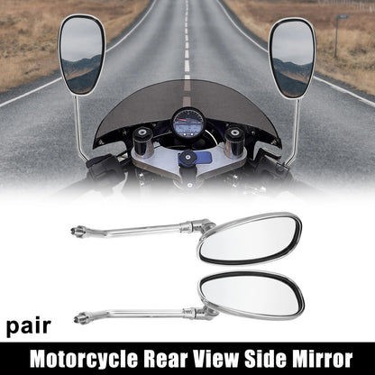 1 Pair 10mm Rearview Mirrors for Kawasaki Honda (Universal)