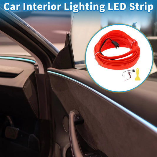 LED Strip Interior Lighting for Universal Cars (5m, Red)