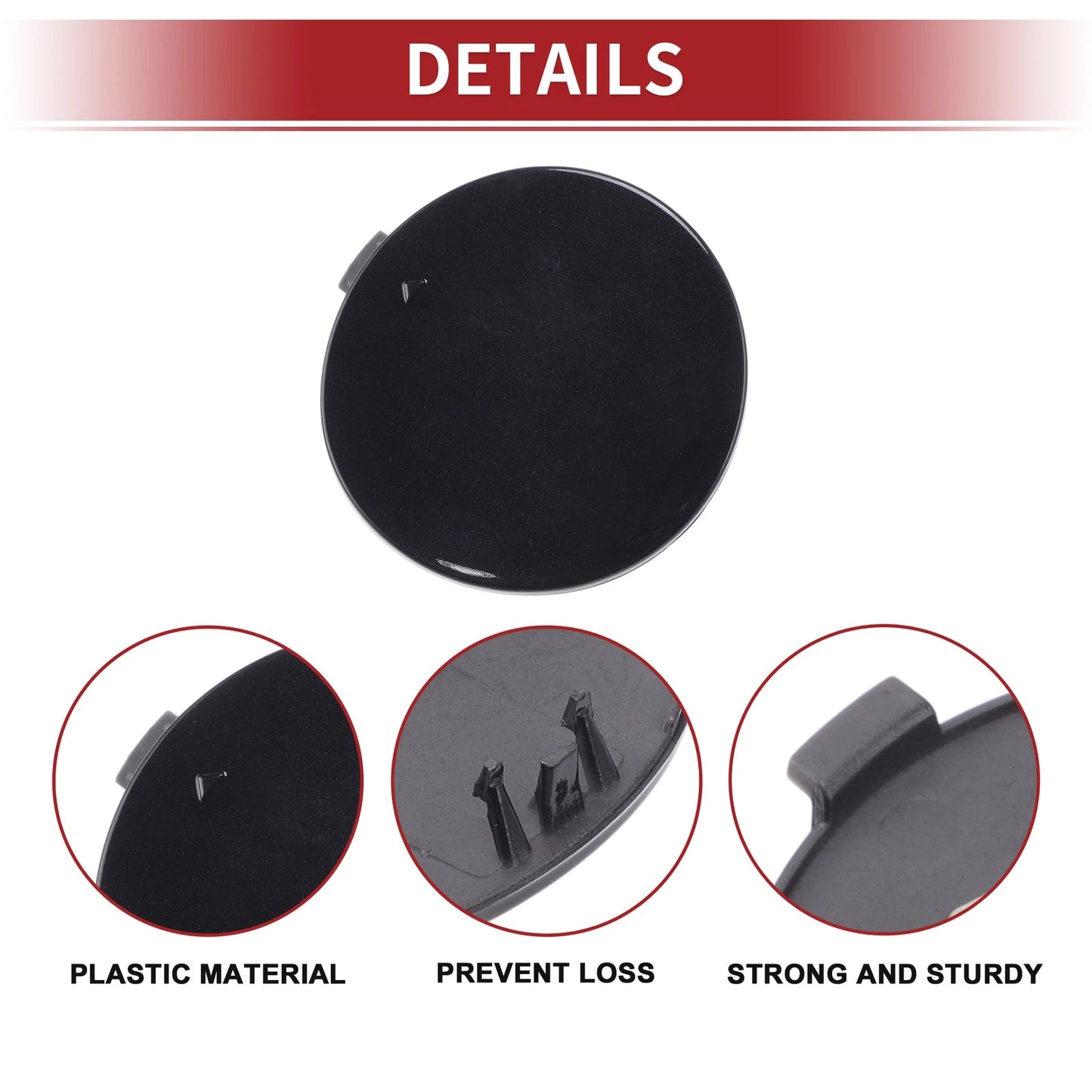 Tow Hook Cover for BMW X6 F16 M (2015–2019) No. 51118065933 Black
