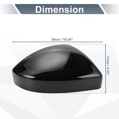 Set of 2 Rearview Mirror Cover Caps Gloss Black for Jaguar E-Pace (2018–2023)