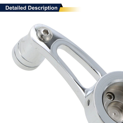 Car Door Window Crank Handle for Chevy, Ford, Chrysler - Silver Tone