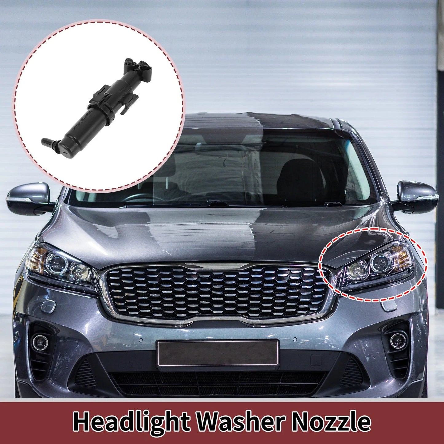 Headlight Washer Nozzle Front Driver Side for BMW 528i (2011 - 2016)