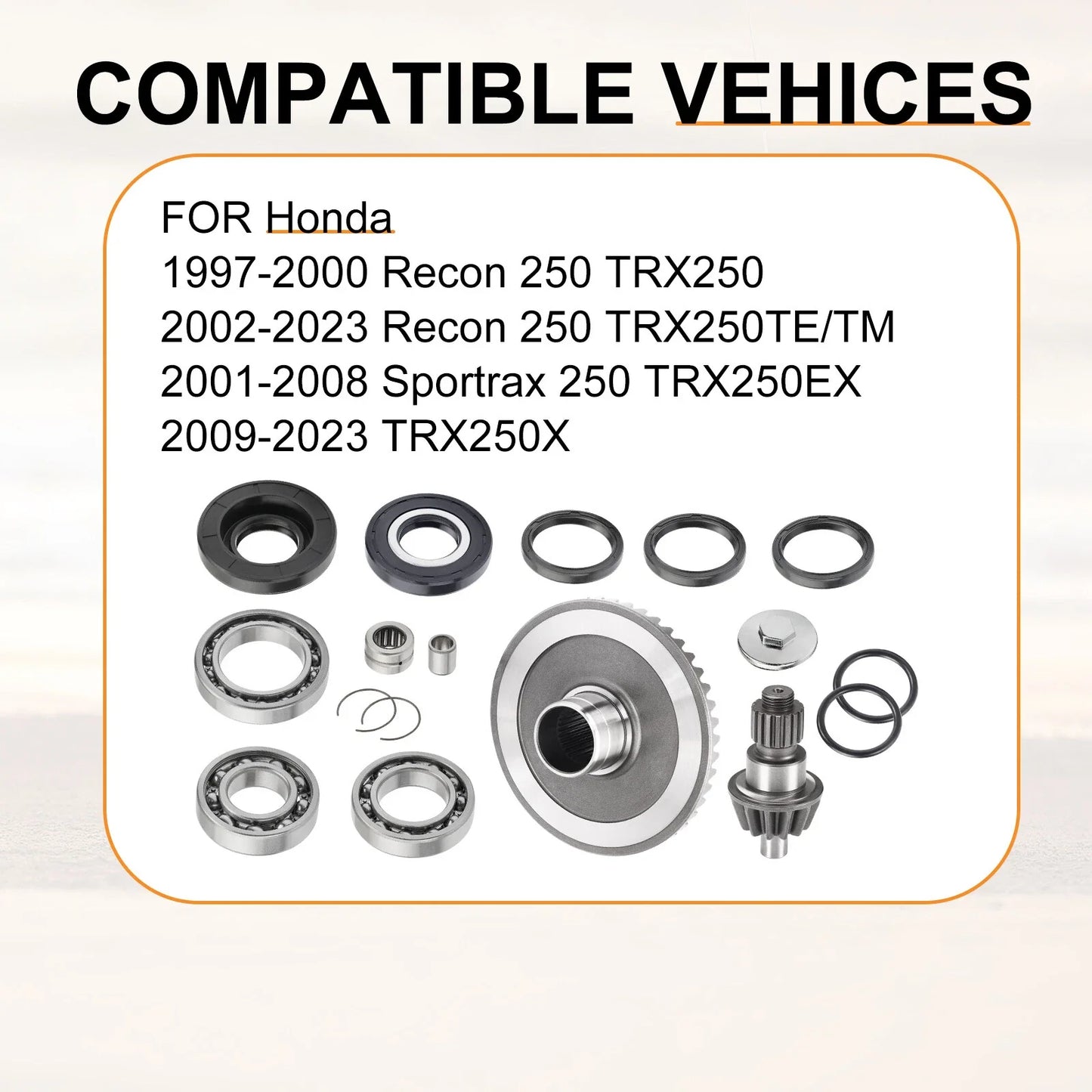 Rear Diff Pinion Ring Gear Bearings for Honda Recon TRX250