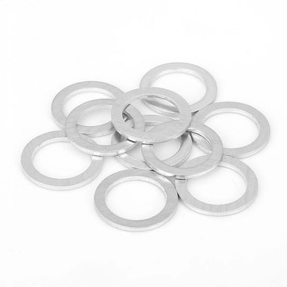 10 x M14 Silver Tone Oil Drain Plug Gaskets for Hyundai (21513-23001)