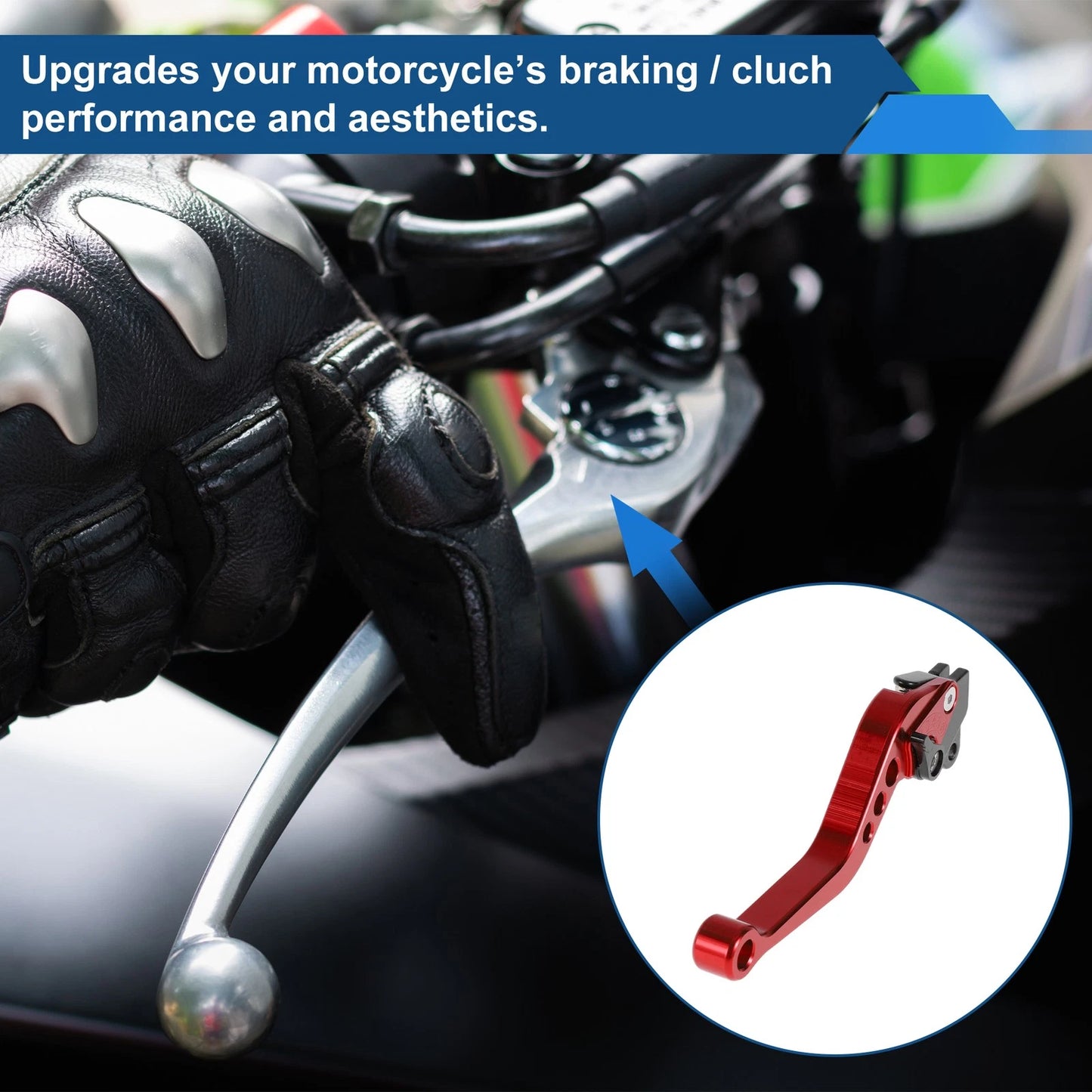 Adjustable Short Brake Clutch Lever Set for Yamaha YFZ 450 (2003–2006) Red