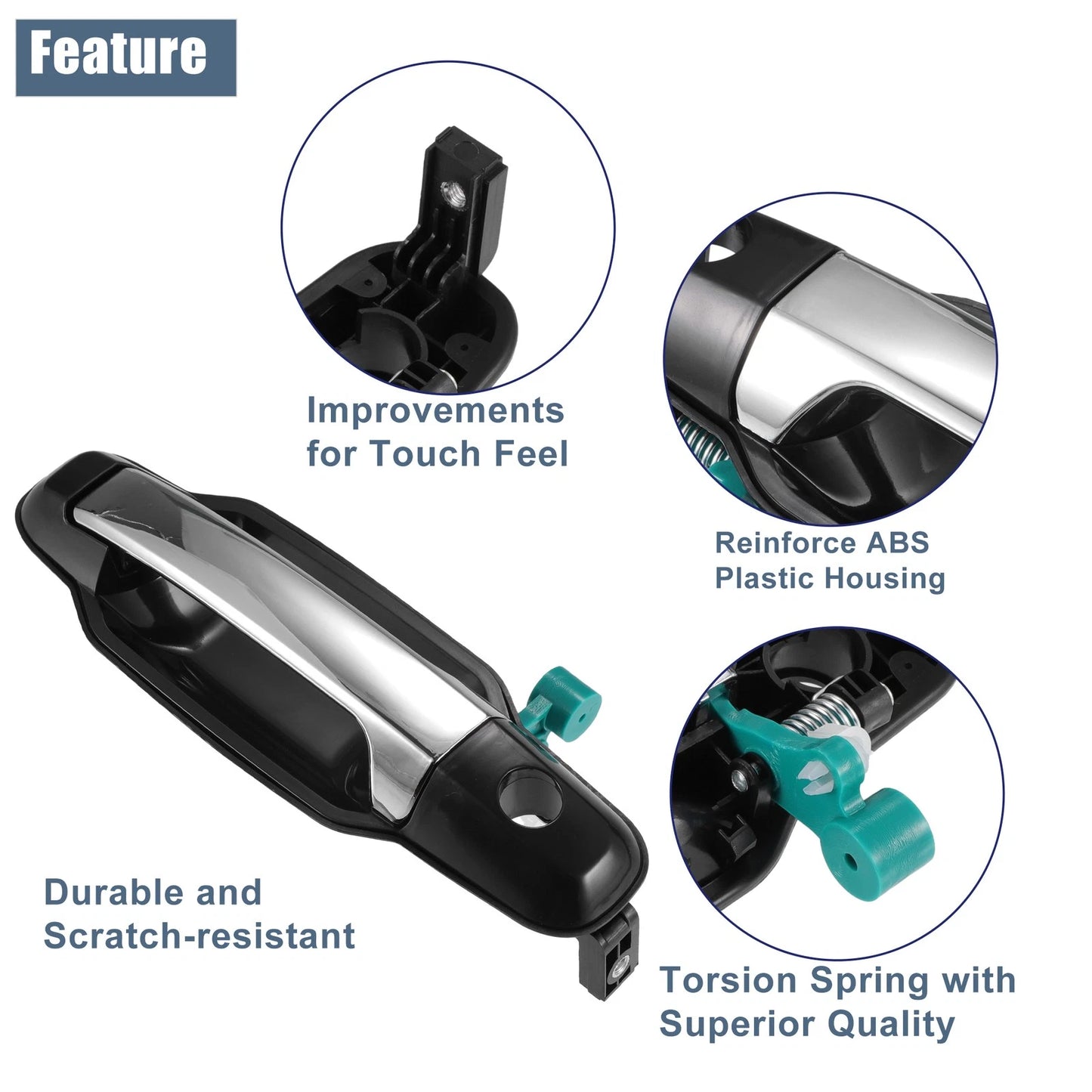 1 Pair Outside Door Handle for Kia Sorento (2003–2006)