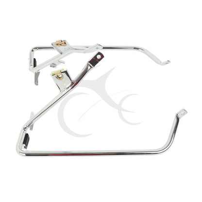 Chrome/Black Saddlebag Brackets for Harley Touring (2009-2013)