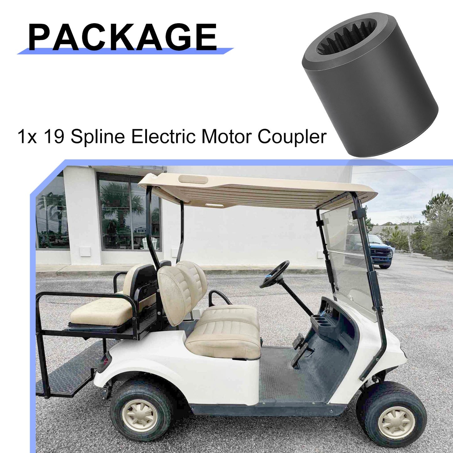 Electric Motor Coupler for EZGO Golf Cart (1988–1996)