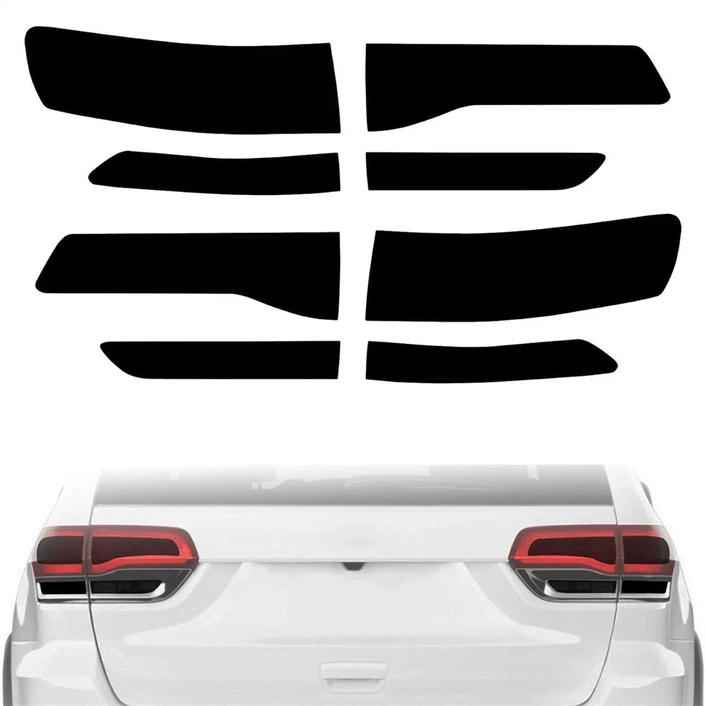 8x Smoke Rear Tail Light Tint Film for Jeep Grand Cherokee (2014-2021)