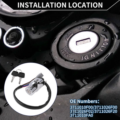 Ignition Key Switch No. 3711010F00 for Suzuki Intruder VL1500 (1998–1999)