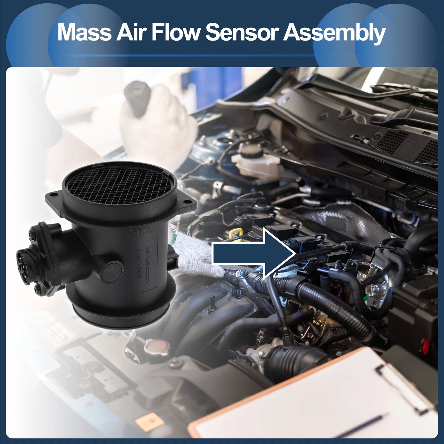 Mass Air Flow Sensor Assembly No.A000094074880 for Mercedes-Benz W203 (2000–2007)