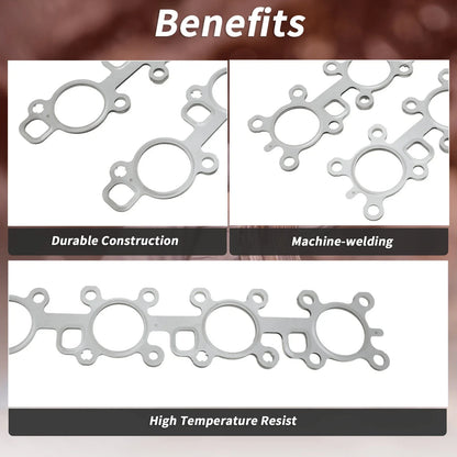2 x Exhaust Manifold Header Gaskets for Toyota Land Cruiser (2008-2021)