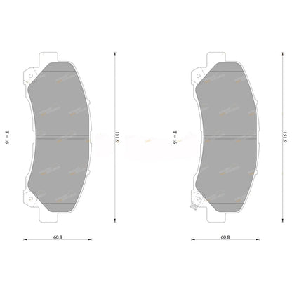 Front Disc Rotors + Brake Pads for Holden RC Colorado D-Max (2008 - 2012)