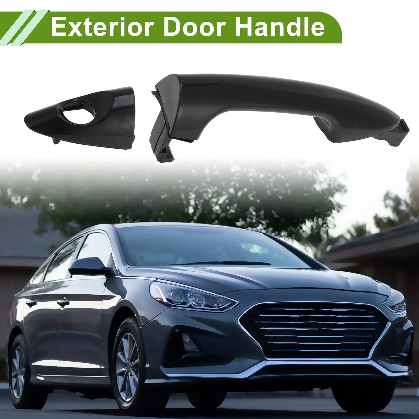 Exterior Door Handle for Hyundai Accent 2012-2017 Black Front Left