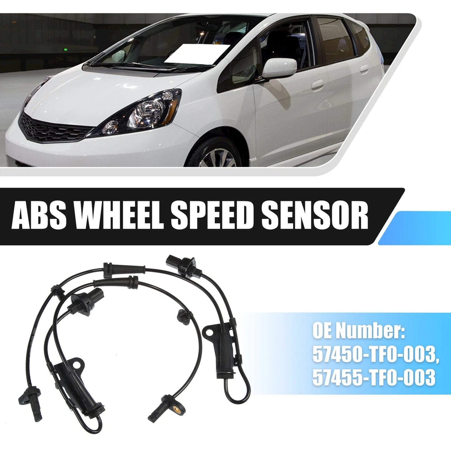 2 x ABS Wheel Speed Sensors for Honda CR-Z (2011-2016)