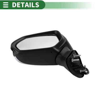 Left Side Door Mirror for Toyota Camry (Manual Folding, Gloss Black)
