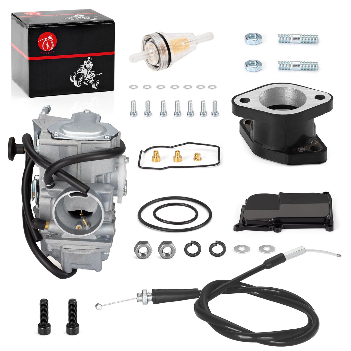 Throttle Cable & Intake Manifold for Yamaha Warrior 350 (1987–2004)