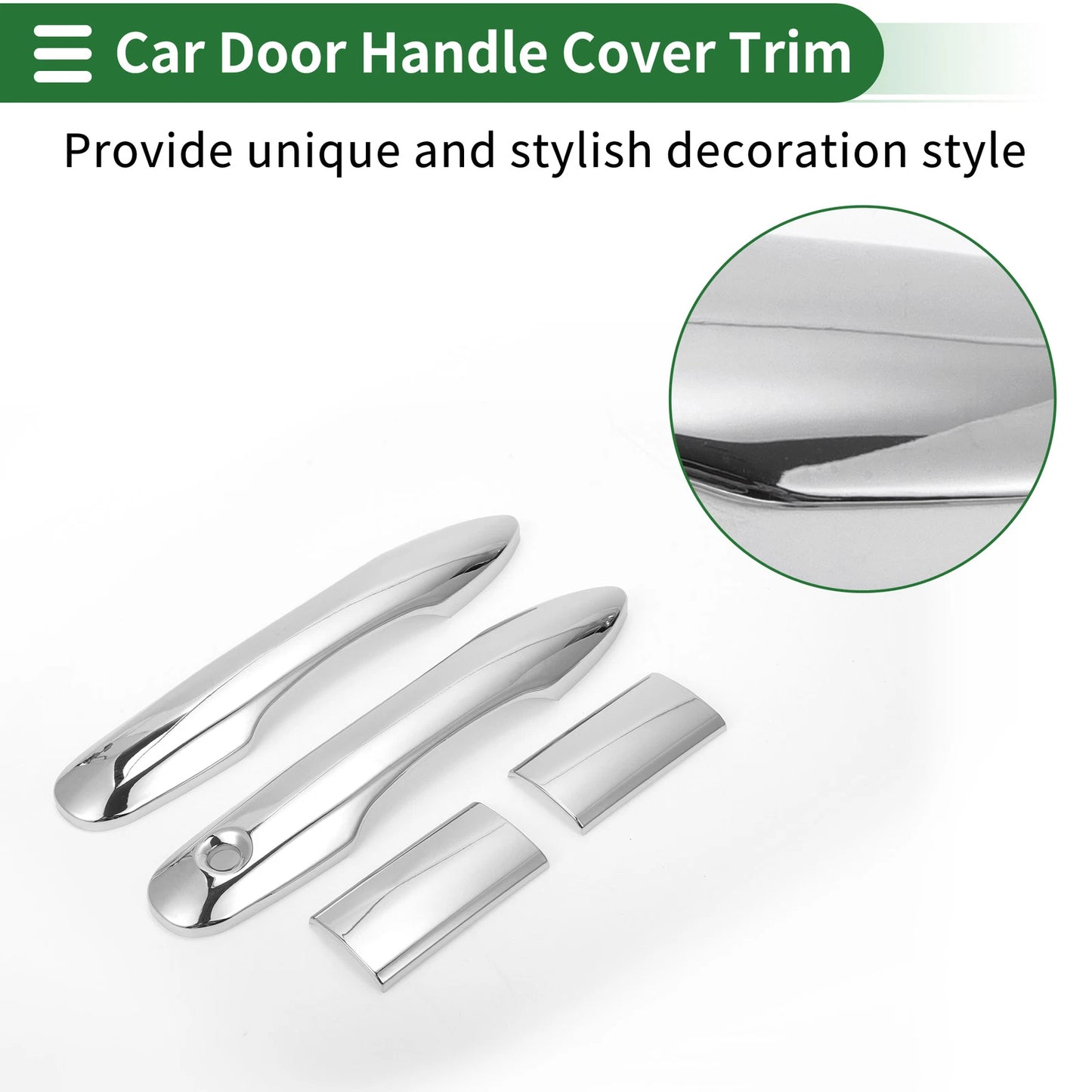 Car Door Handle Cover Trim for Toyota HiAce  - Silver Tone