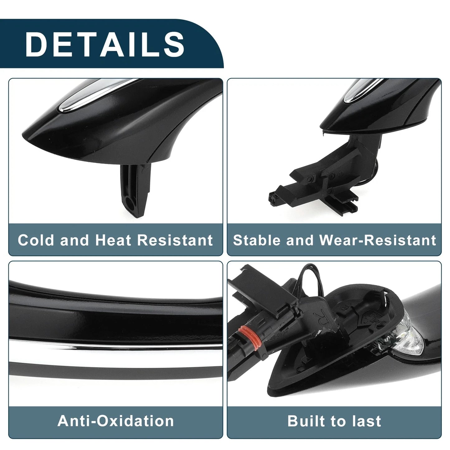 Exterior Door Handle for BMW X5 Front Right Door Black