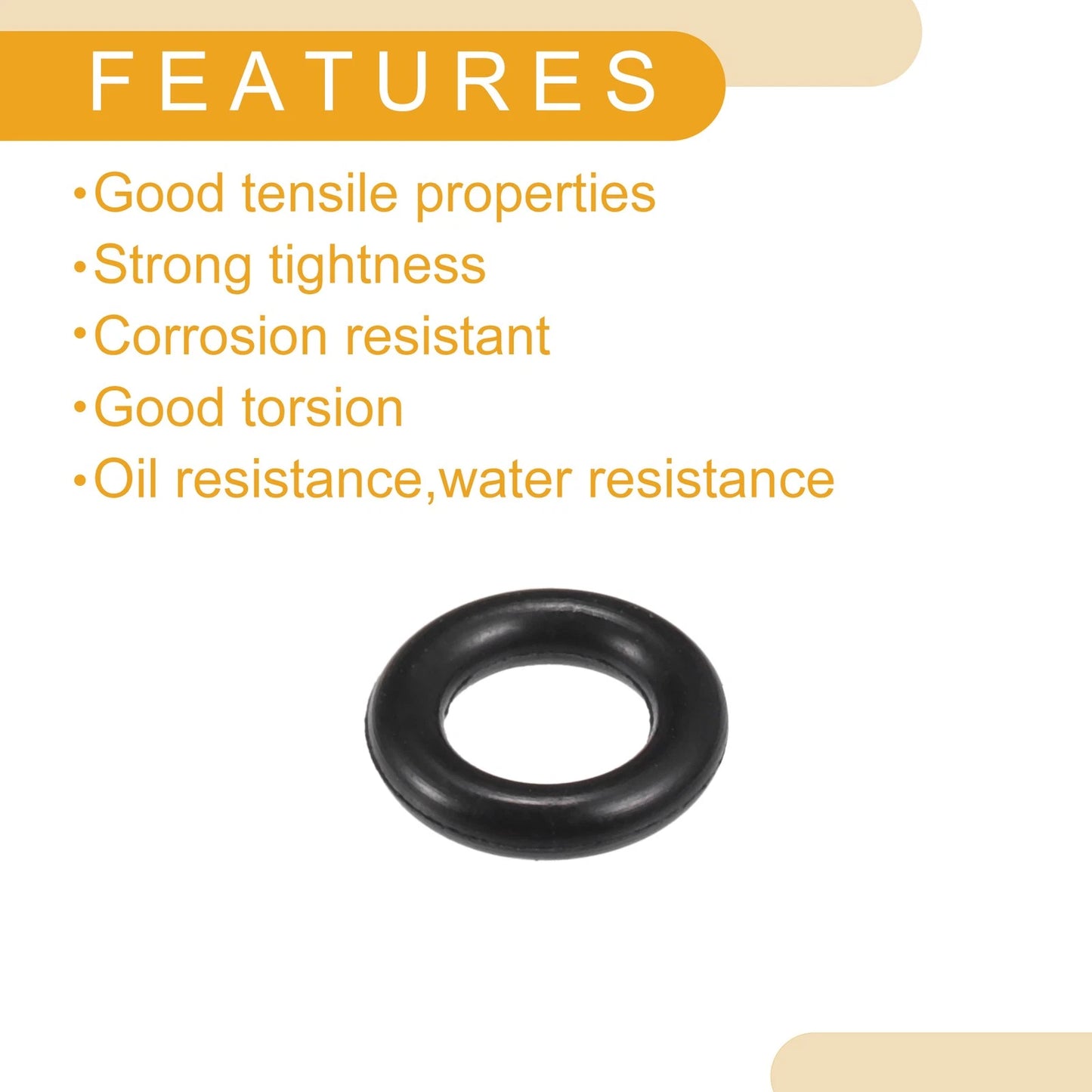 50pcs NBR Rubber O Ring Seal Gasket for Cars Trucks (Universal) 4mm ID x 1.5mm CS