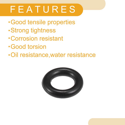 50pcs NBR Rubber O Ring Seal Gasket for Cars Trucks (Universal) 4mm ID x 1.5mm CS