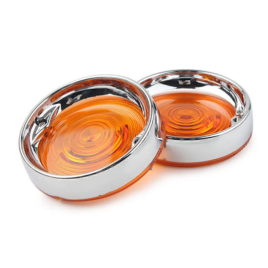 Turn Signal Bezels Yellow Lens Covers for Harley Touring Road King (2009-2023)