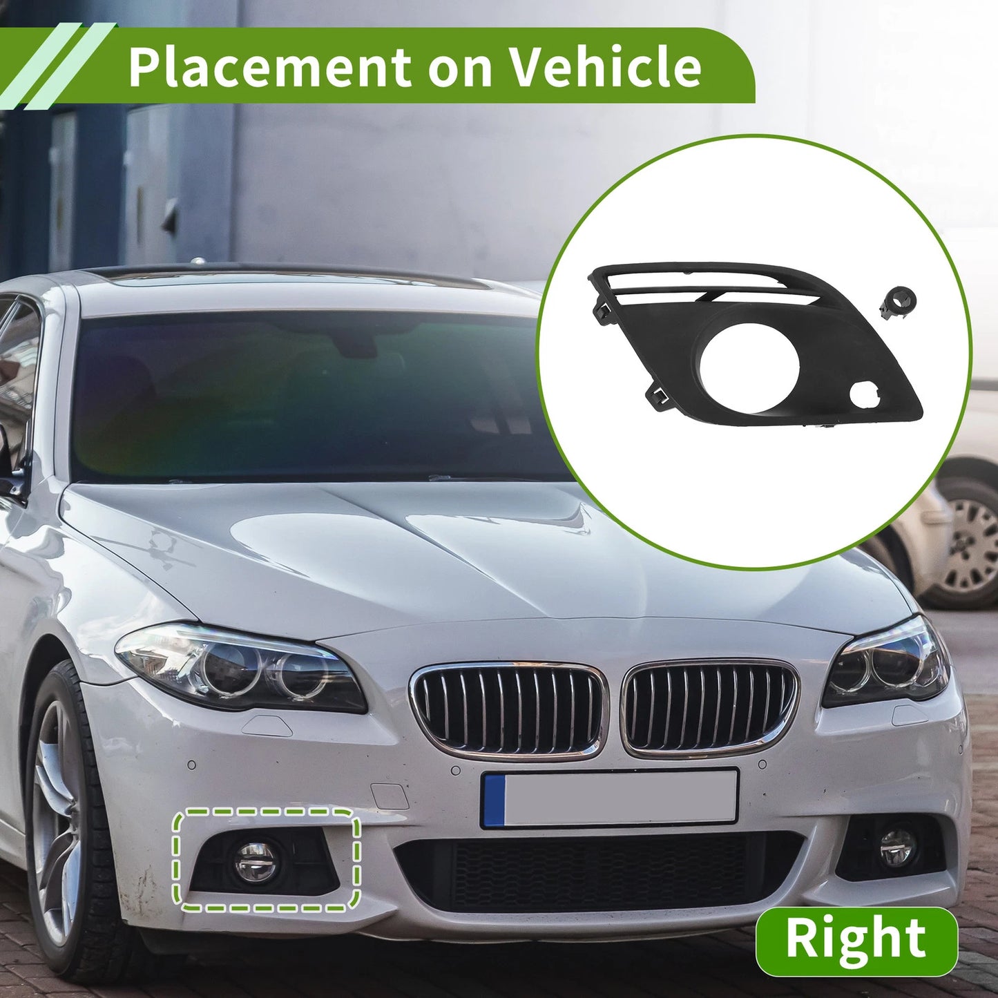 Fog Light Grill for Volvo XC60 (2010–2016) No. 31294052, Black