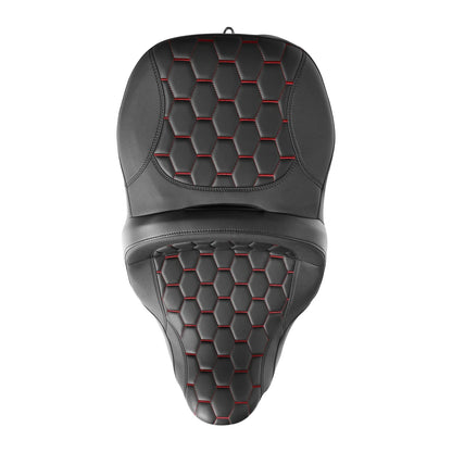 Black Driver Passenger Seat for Harley Touring Electra Tri Glide (2009-2023)