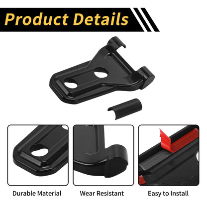 1 Pair Engine Hood Hinge Cover for Jeep Wrangler JL JLU (2018–2024) Plastic Black