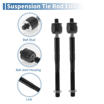 2 Pcs Front Inner Tie Rod End Links for Toyota Sienna (2004–2010) No.EV80893