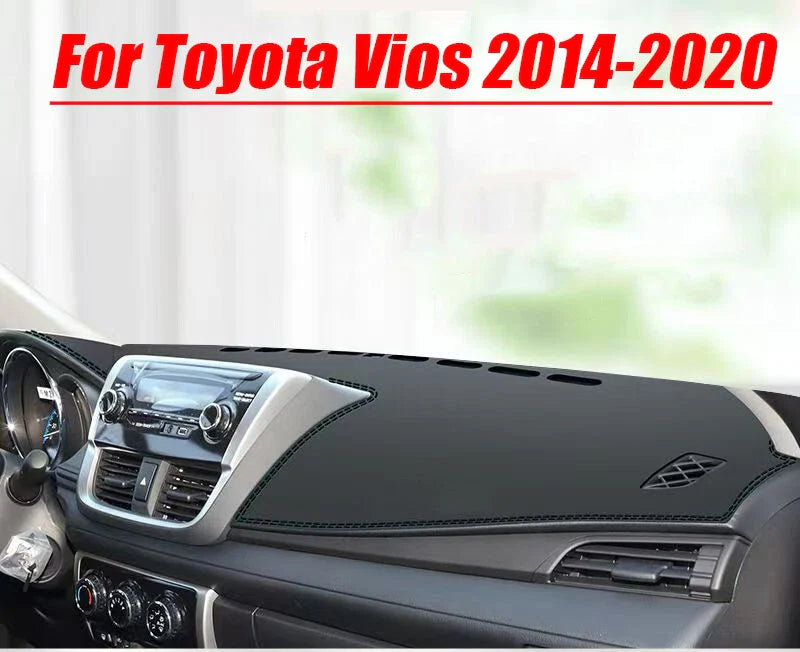 Dashboard Dash Cover Protector Mat Black for Toyota Vios (2014–2020)