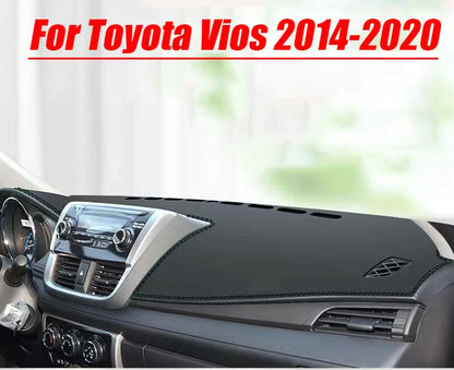 Dashboard Dash Cover Protector Mat Black for Toyota Vios (2014–2020)