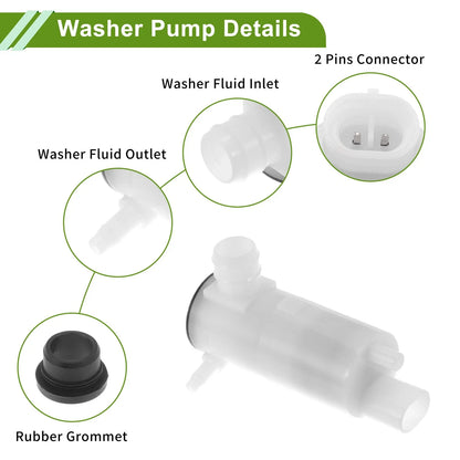 Windshield Washer Pump for Cadillac Escalade 2007-2010 with Grommet