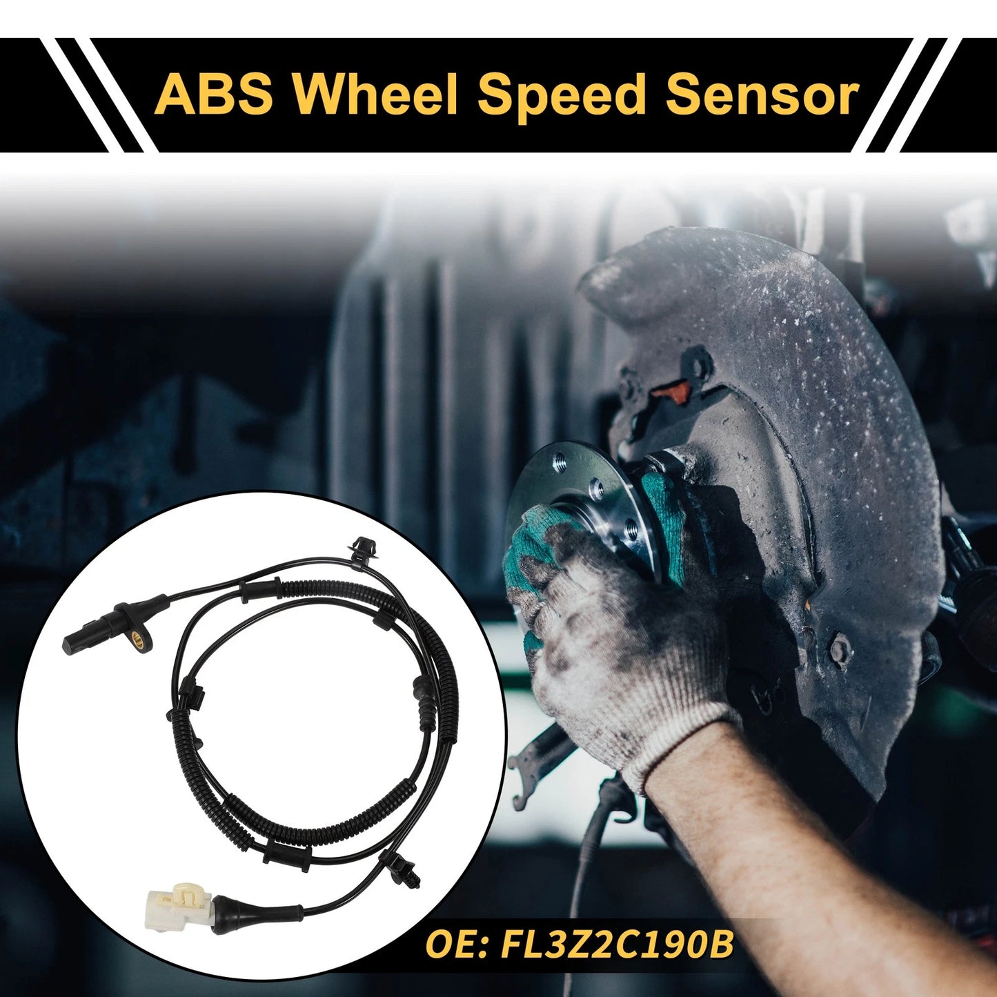 ABS Wheel Speed Sensor No.FL3Z2C190B for Ford F-150 (2010) 1 Pc Rear Left
