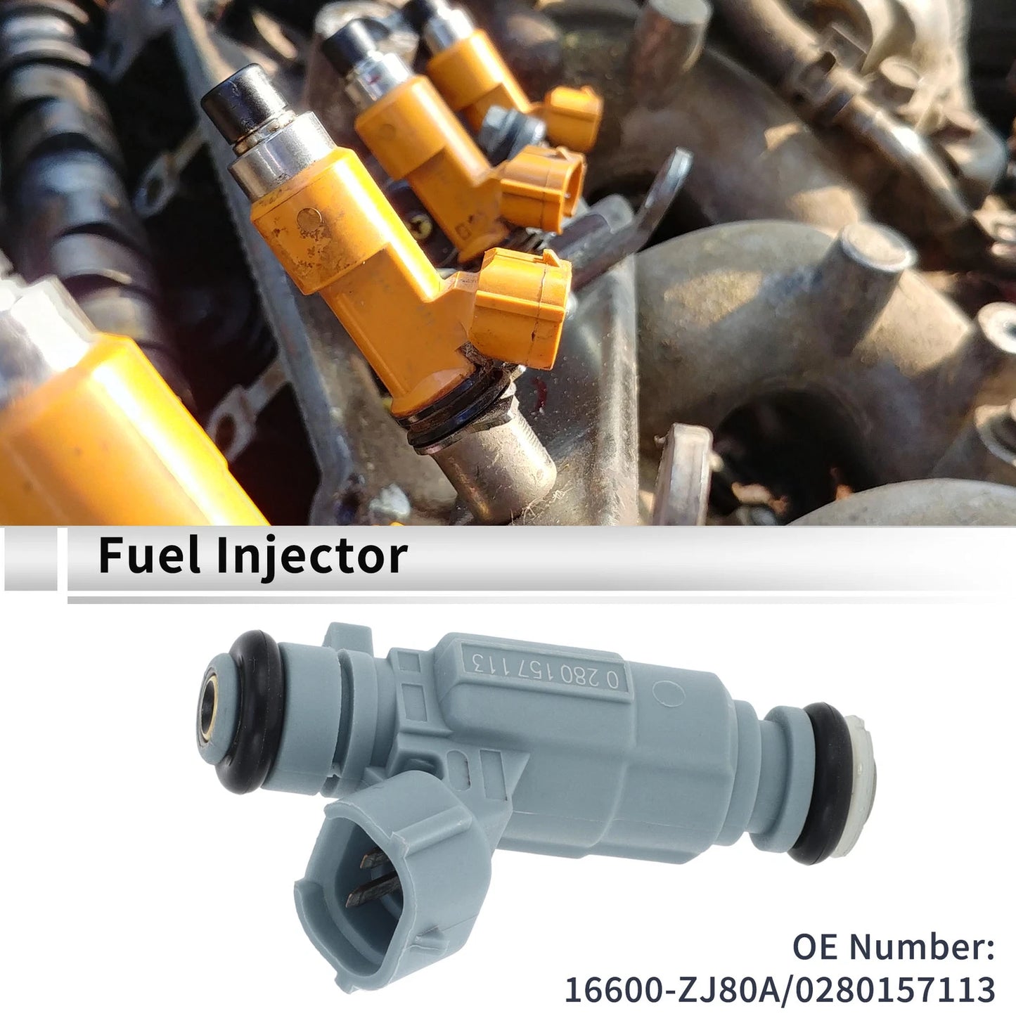 Fuel Injector 16600-ZJ80A/0280157113 for Nissan Sentra 2.0 (2007–2013)