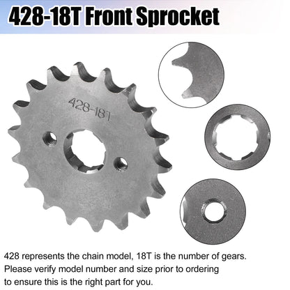 Set of 1 Front Engine Sprocket 428 18T 20mm for Dirt Bike Mini Bike