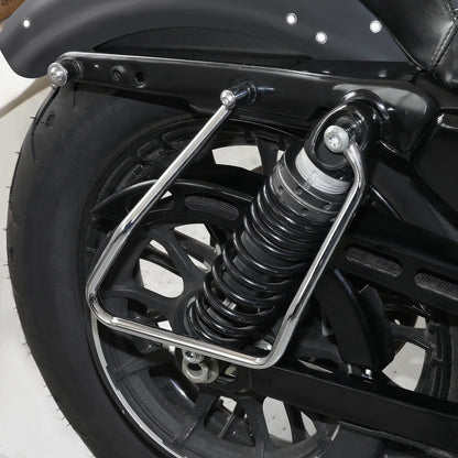 Chrome Saddlebag Support Brackets for Harley Sportster XL 883 1200 (2004-2016)