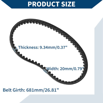 Go Kart Drive Belt for KT196 Go-Kart (196cc, 6.5 Hp, 30 Series)