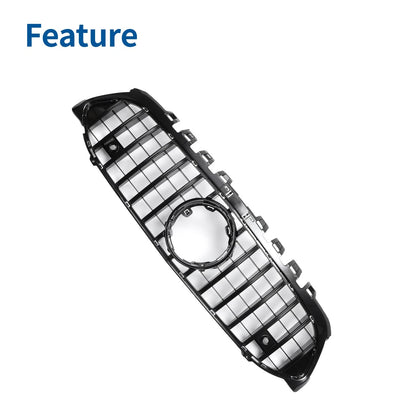 Front Upper Bumper Grille for Mercedes-Benz (without Hole, Black)