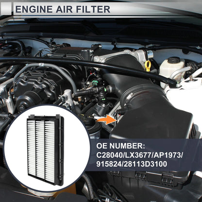 Car Air Filter No.C28040 for Hyundai Tucson TL TLE (2015–2020) 1 Pc