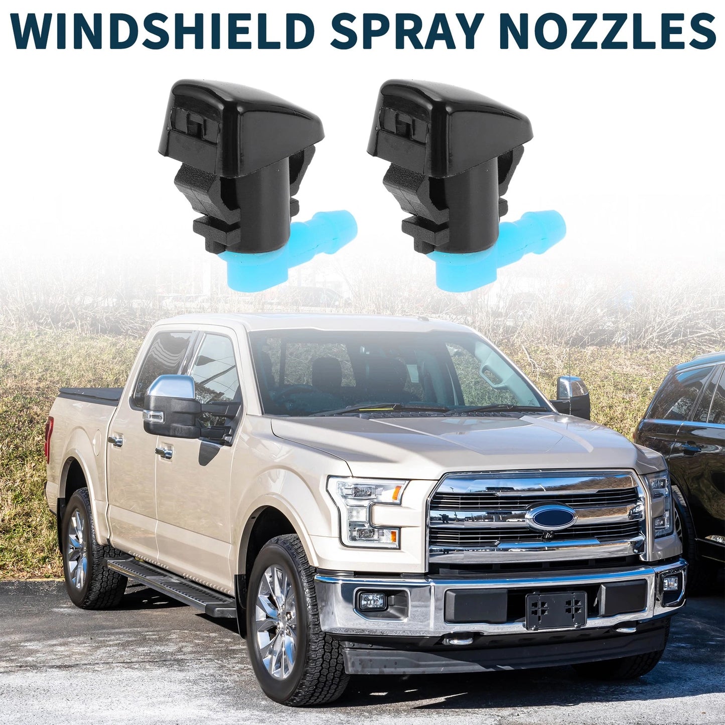 2Pcs Front Windshield Washer Nozzles No. 68260443AA for Jeep Grand Cherokee (2005)