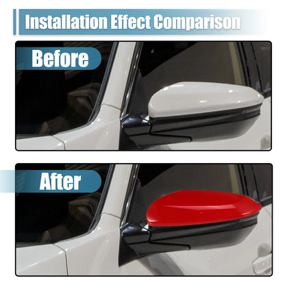 Left Side Mirror Corner Triangle Fender Cover Trim for Honda Civic (2016–2019) Red
