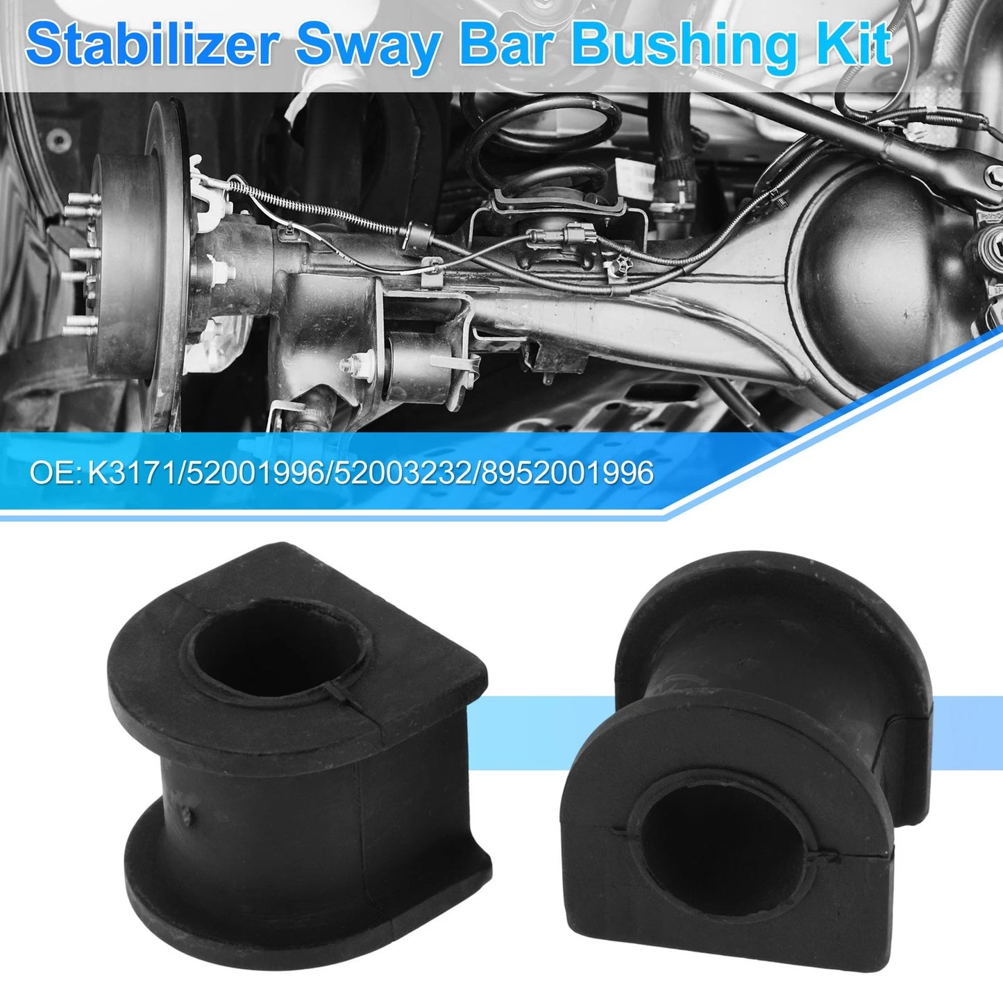 Stabilizer Sway Bar Bushing Kit for Dodge Dakota (1991–1996) No.K3171 Rubber