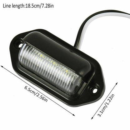 LED License Plate Light Lamp Bulbs 12V 1.2W 2 x Screw Set for Car
