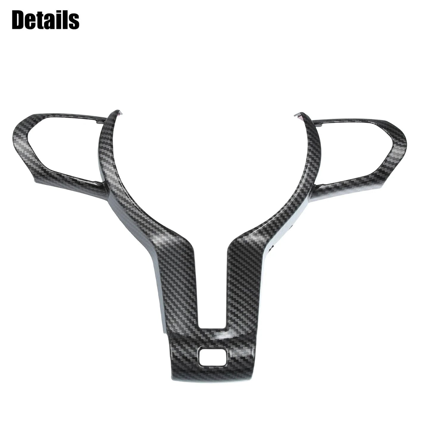 Steering Wheel Cover Trim Frame for BMW F20 F21 Carbon Fiber Pattern Black