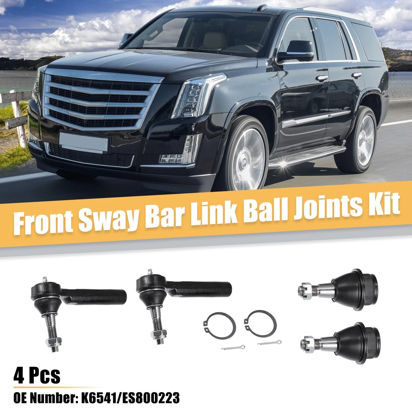 Set of 4 Front Lower Ball Joints No.K6541/ES800223 for Cadillac Escalade (2007–2009)