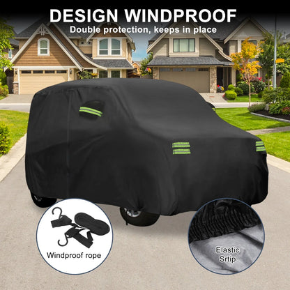 Waterproof Car Cover for Honda N-BOX, Inner Cotton, Black, 350x148x165cm