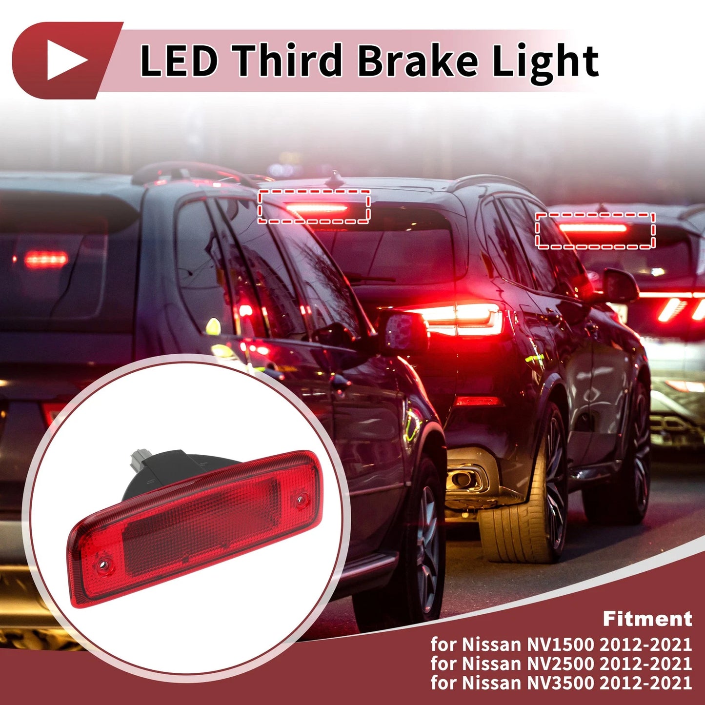 LED Third Brake Light for Nissan NV1500 NV2500 (2012–2019) No. 265901PA0A