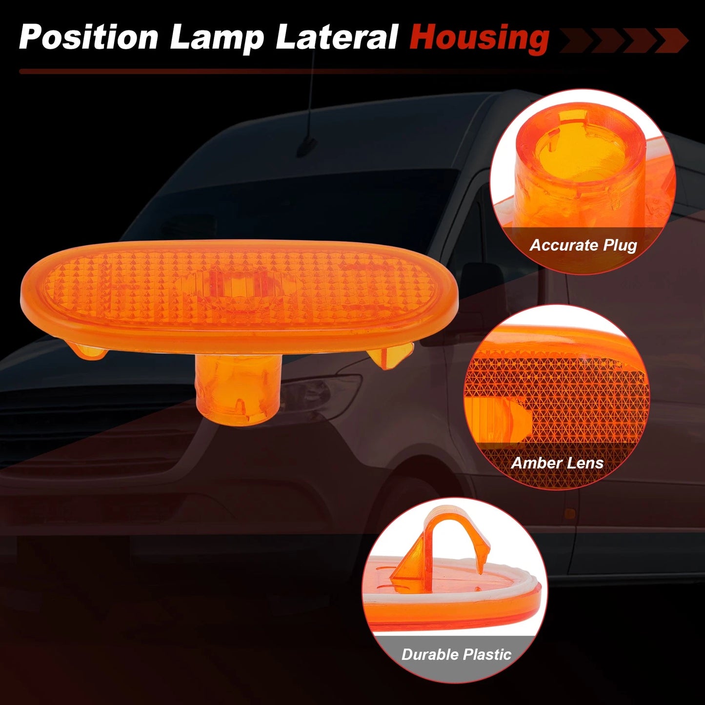 Side Marker Light Housing for Mercedes-Benz Sprinter VW Crafter (A0038202956)