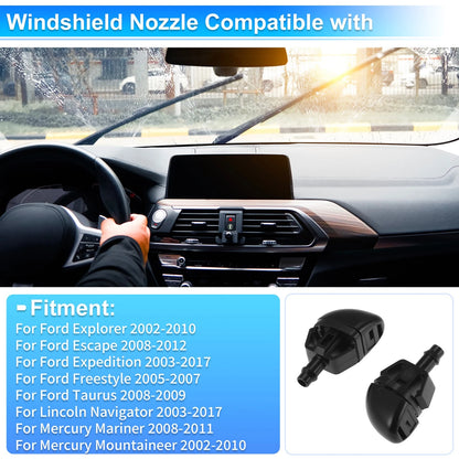 2X Windshield Washer Nozzle for Ford Explorer (2002–2010) No. 1L2Z17603BA